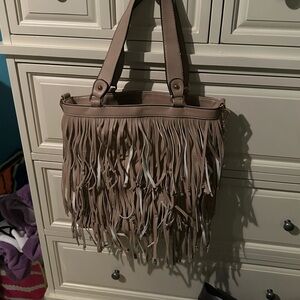 Charlie tan fringe shoulder bag.